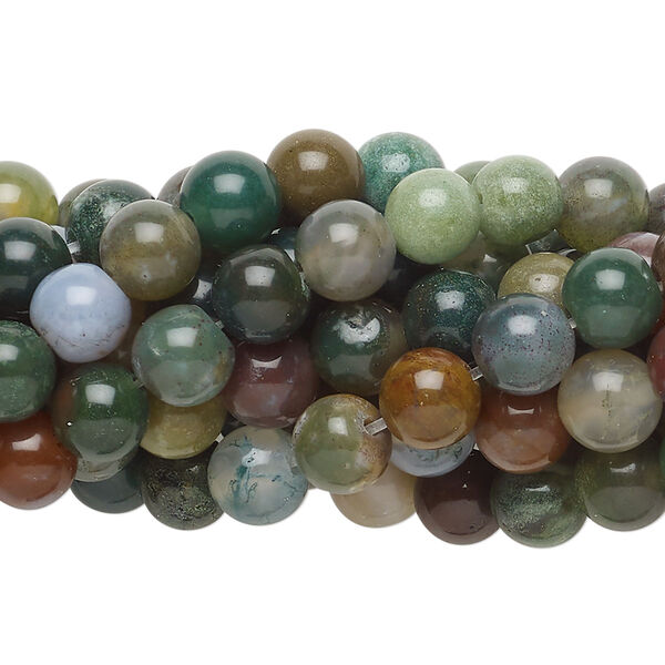 Bead, fancy jasper (natural), 6mm round, C grade, Mohs hardness 6-1/2 to 7. Sold per pkg of (10) 15-1/2" to 16" strands. image number 0