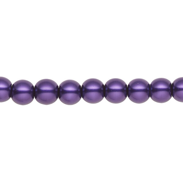 Pearl 1pk purple, Celestial Crystal&reg; 6mm round 15.5-16 inch image number 0