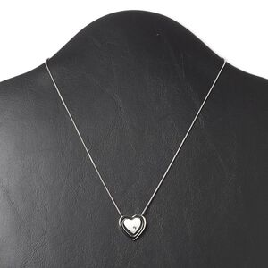 Necklace, crystals and imitation rhodium-plated "pewter" (zinc-based alloy), crystal clear, 18mm double heart, 16 inches with 3-inch extender chain and lobster claw clasp. Sold individually.
