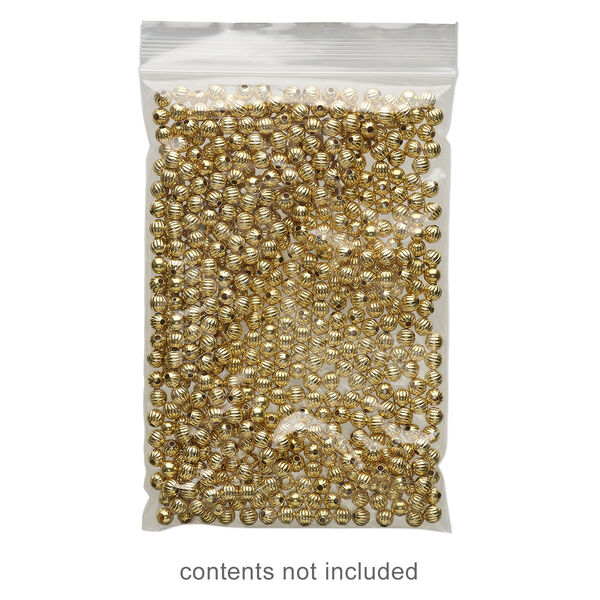 Bag, Tite-Lip™, anti-tarnish plastic, transparent clear, 4x6-inch top zip. Sold per pkg of 1,000. image number 0