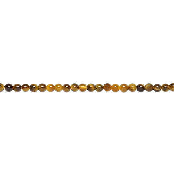 Bead, tigereye (natural), 2mm round, B grade, Mohs hardness 7. Sold per 15-1/2" to 16" strand. image number 0