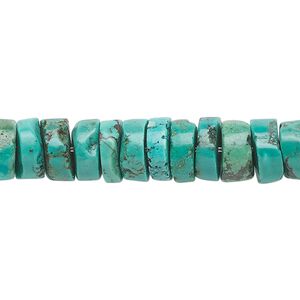 Turquoise 1pkg1, heishi bead 15.5-16 inch 9x5mm