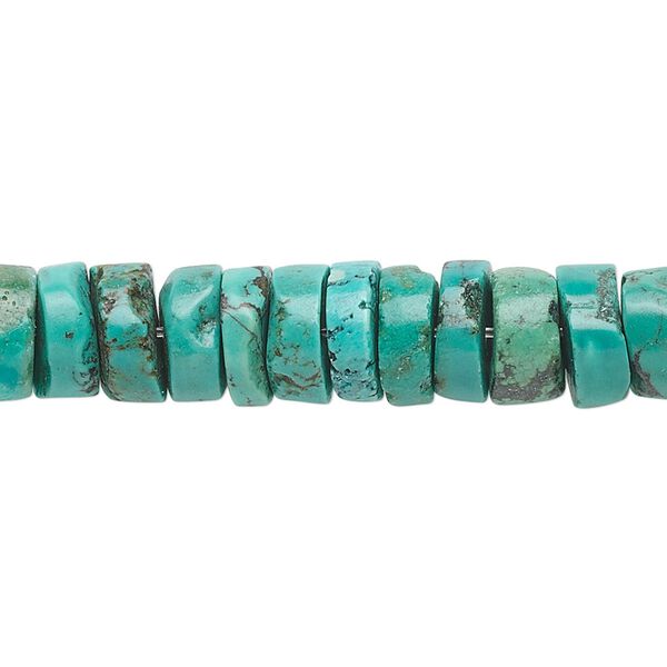 Turquoise 1pkg1, heishi bead 15.5-16 inch 9x5mm image number 0