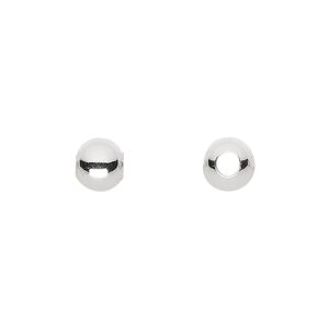 Bead, sterling silver, 7mm round. Sold per pkg of 2.