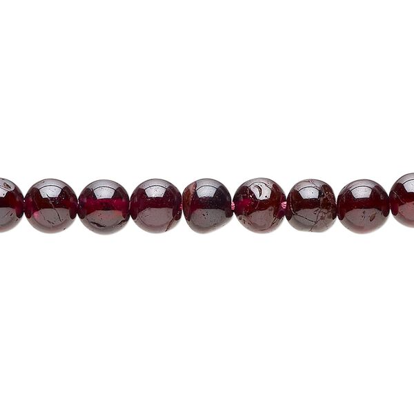 Garnet 1pkg1, hand-cut irregular round bead 15.5-16 inch 6mm image number 0