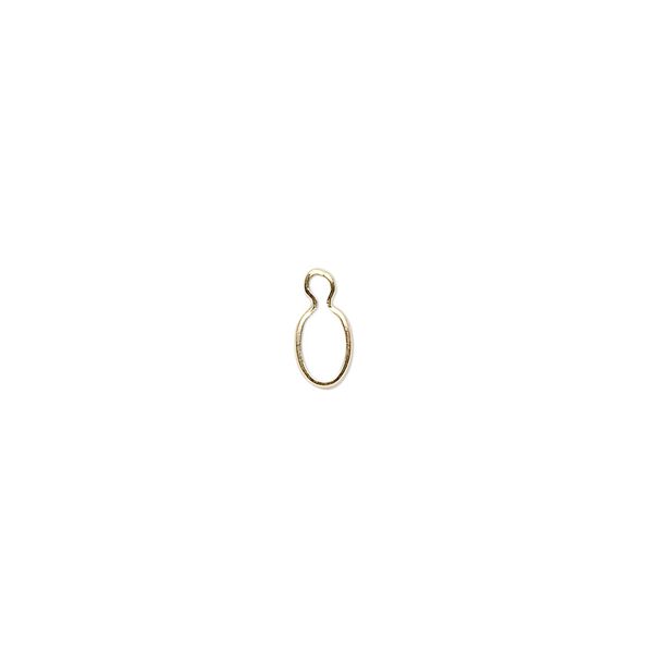 Drop, Wrap-Tite®, 14Kt gold-filled, 5x3mm oval setting. Sold per pkg of 2. image number 0