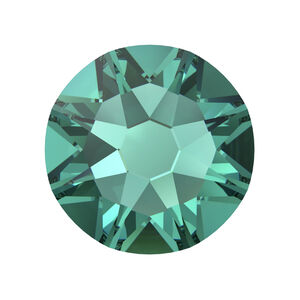 Flat back 1pkg144 Caribbean green foil back, Crystal Passions&reg; Regenerated 3-3.2mm rose round SS12 2088