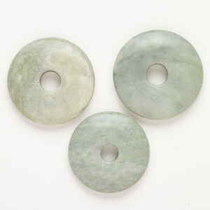 Serpentine 1pkg3, donut focal natural, 40-45mm