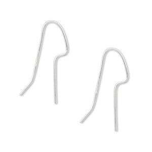 Ear wire fishhook 1pkg10 sterling silver-filled, 25mm angular / 13.5mm shank, 20 gauge 5 pair