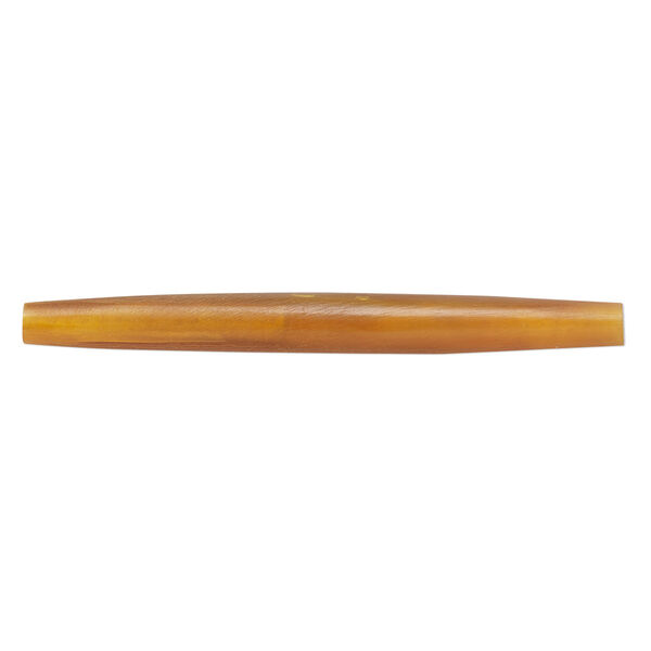 Bead, horn (dyed), golden, 76x6mm-76x8mm hand-cut hairpipe, Mohs hardness 2-1/2. Sold per pkg of 12. image number 0