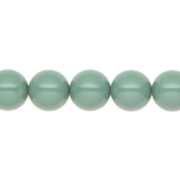 Pearl 10pk sage green, Preciosa Czech crystal 10mm round image number 0