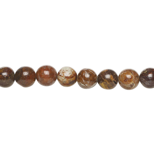 Green "opal" 1pkg1, round bead natural, 15.5-16 inch 6mm dark image number 0