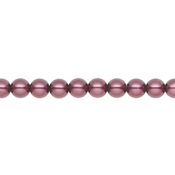 Pearl 50pk light burgundy, Preciosa Czech crystal 5mm round image number 0