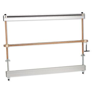 Loom, beading and tapestry, pkg/1, Mirrix Zeus, aluminum / steel / copper, 20.5 to 37 inches, makes a piece 61x35 inches.