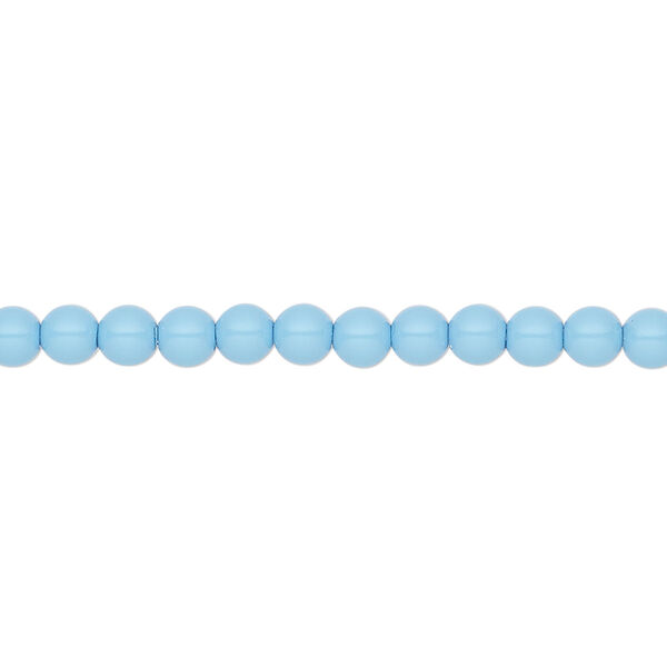 Pearl 50pk aqua blue, Preciosa Czech crystal 4mm round image number 0