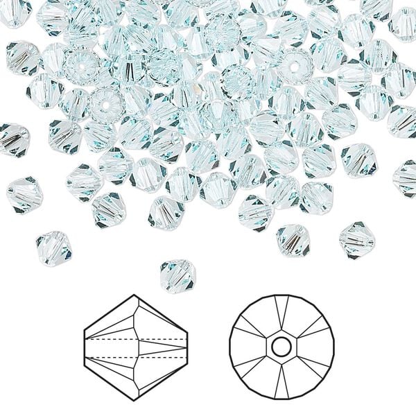 Bead 1440pk light Azore, Swarovski® 4mm XILION bicone 5328 image number 0