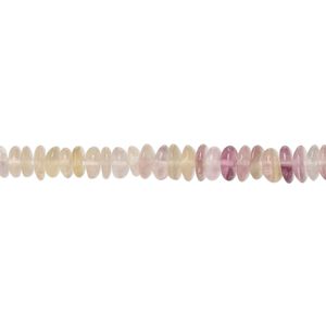 Multi-fluorite 1pkg1, hand-cut saucer bead natural 14 inch 4x1mm-6x4mm