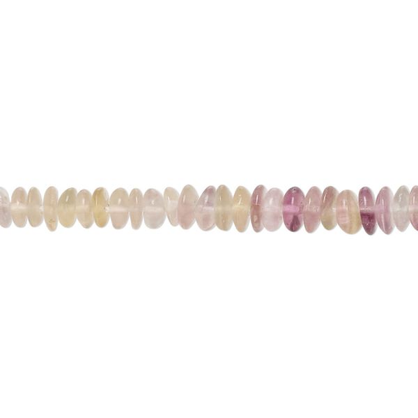 Multi-fluorite 1pkg1, hand-cut saucer bead natural 14 inch 4x1mm-6x4mm image number 0