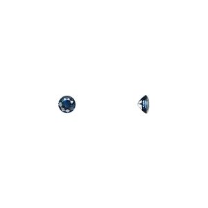 Blue sapphire 1pkg1, hand-cut faceted round gem 3.75mm