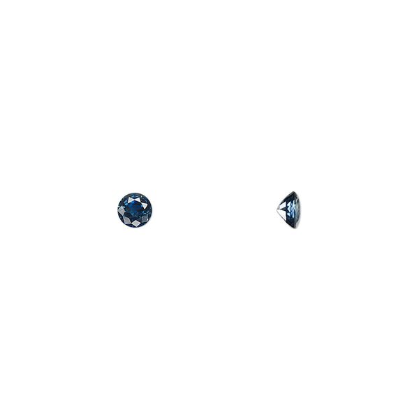 Blue sapphire 1pkg1, hand-cut faceted round gem 3.75mm image number 0