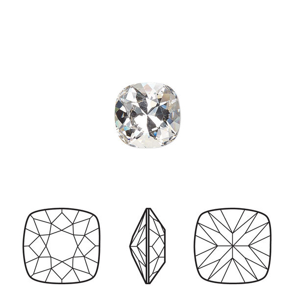 Fancy stone 6pk crystal foil back, Crystal Passions® 10mm cushion 4470 image number 0