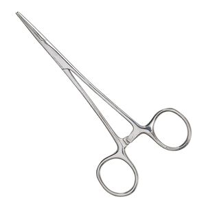 Hemostat, 2-stage locking, stainless steel, 5 inches. Sold individually.