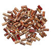 Bead mix, wood (coated), multicolored, 12x5mm hand-cut tube with painted pattern. Sold per pkg of 100. image number 1