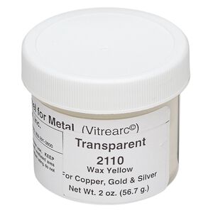 Enamel, Vitrearc©, pkg/2-ounce jar, transparent wax yellow, (2110).