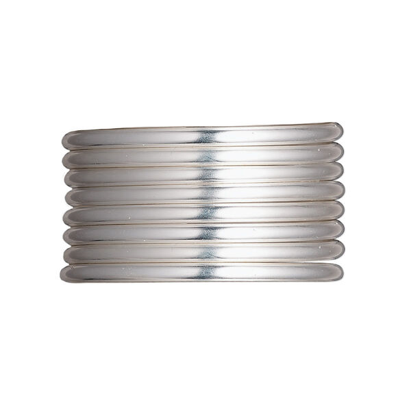 Wire, sterling silver-filled, half-hard, round, 12 gauge. Sold per pkg of 5 feet. image number 0