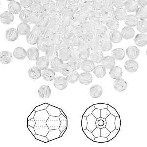 Bead 720pk crystal, Swarovski® 4mm round 5000
