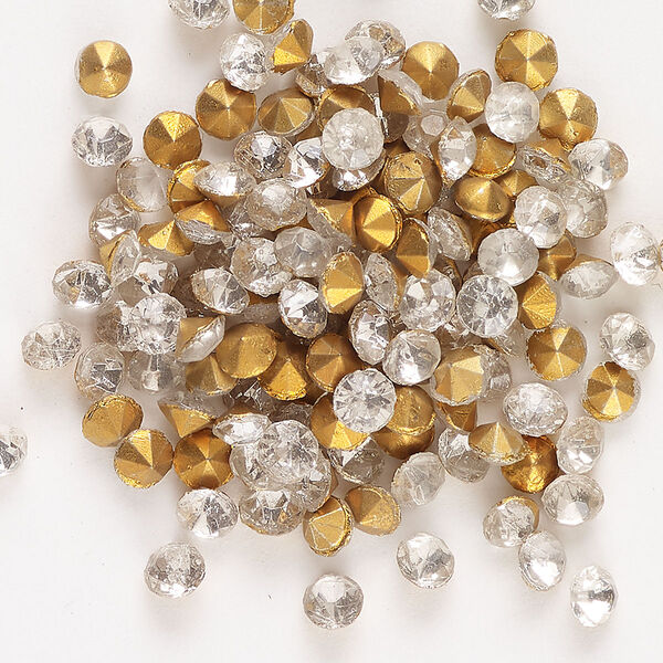 Chaton 144pk crystal foil back, vintage Preciosa Czech crystal rhinestone round PP31 image number 0