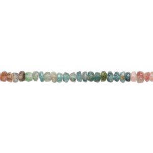 Multi-tourmaline 1pkg1, hand-cut faceted heishi bead natural 14 inch 3x1mm-4x2mm