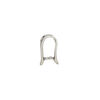 Bail, ice-pick, antique silver-plated brass, 14x8mm fancy triangle, 9mm grip length. Sold individually. image number 1
