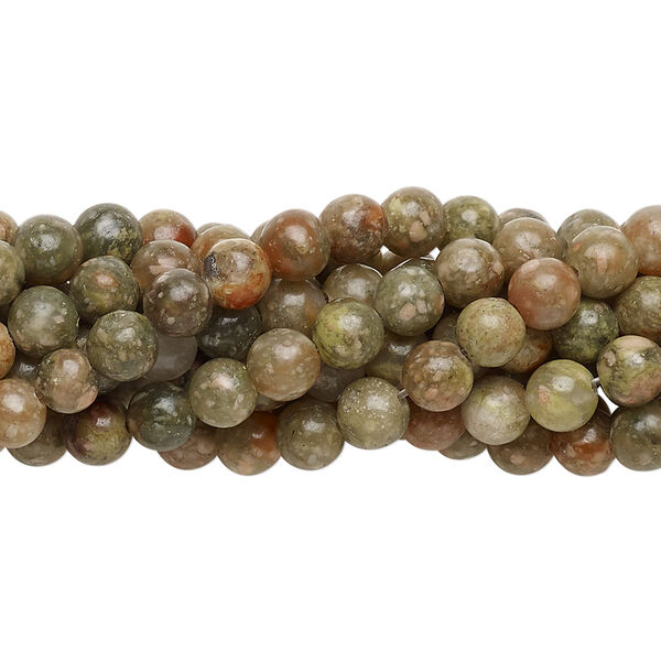 Autumn jasper 1pkg10, round bead natural C grade, 15.5-16 inch 4mm image number 0