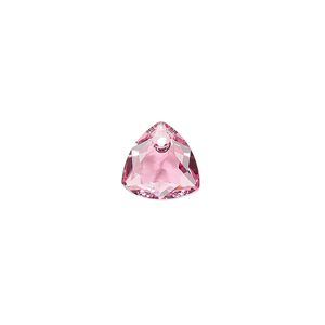 Drop 1pk rose, Crystal Passions® 10.5mm pendant trilliant cut 6434