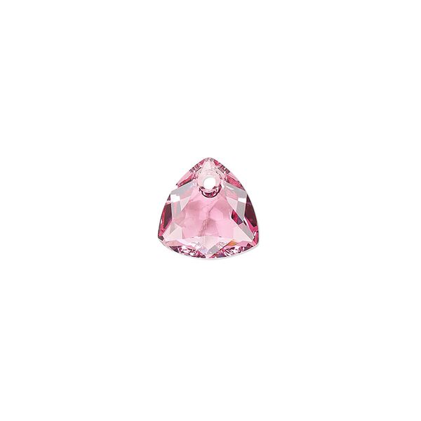 Drop 1pk rose, Crystal Passions® 10.5mm pendant trilliant cut 6434 image number 0