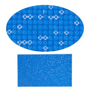 Adhesive sheet, My Style Deco Art™, peel-off, resin and glue, dark blue, 8 x 4.75-inch rectangle, 1.8mm thick. Sold individually.