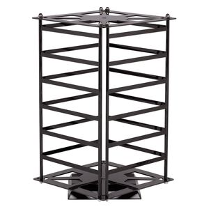 Display, acrylic, black, 17.25 x 9.75 x 9.75 inch revolving square. Sold individually.