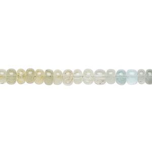 Moss aquamarine 1pkg1, hand-cut rondelle bead shaded 13 inch 4x2mm-5x3mm