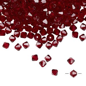 Bead 48pk Siam, Preciosa Czech crystal 4mm bicone