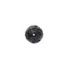 Jet 1pkg2, hand-carved oval bead natural 13x11mm image number 1