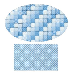 Adhesive sheet, My Style Deco Art™, peel-off, resin and glue, light blue ombre, 8 x 4-3/4 inch rectangle, 1.8mm thick. Sold individually.