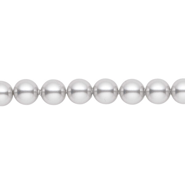 Pearl 50pk light grey, Crystal Passions® 6mm round 5810 image number 0