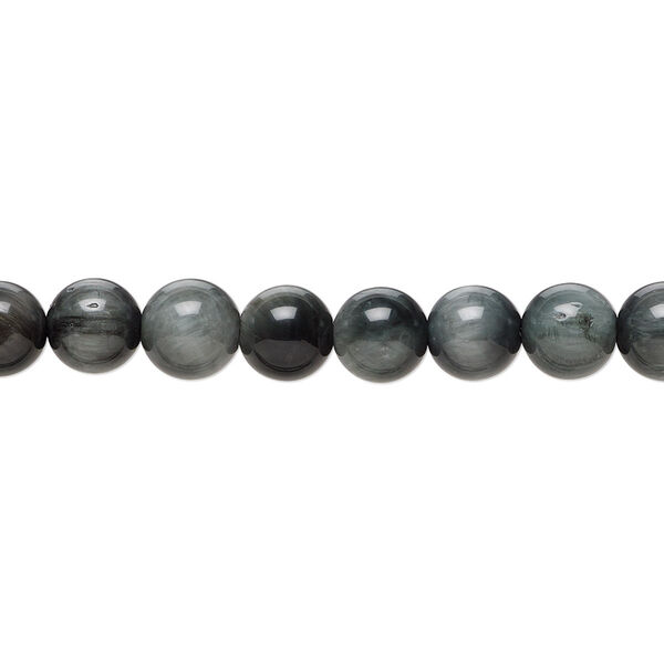 Bead cat's eye quartz 1pk 6mm round, B grade natural, 15.5-16 inch image number 0