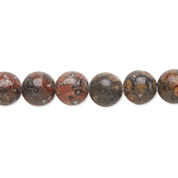 Leopardskin jasper 1pkg1, round bead natural 15.5-16 inch 8mm image number 0
