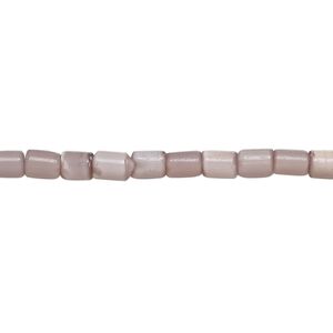 Bead, cat's eye glass (fiber optic glass), light purple, 5x4mm-5mm round tube, economy grade. Sold per 15-inch strand.