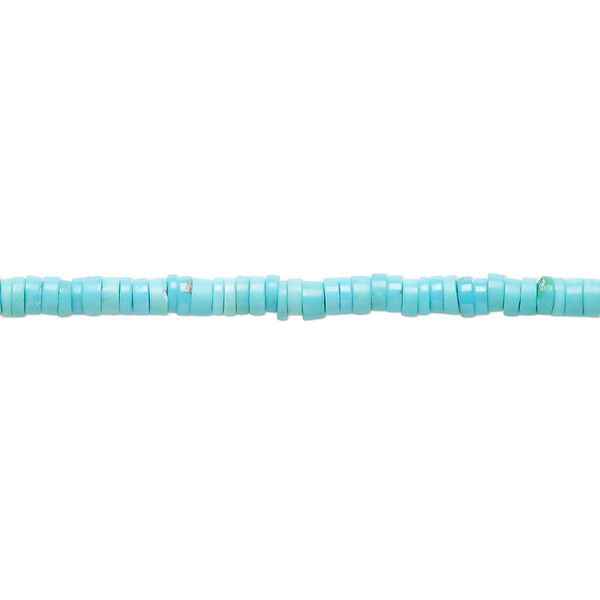 Sleeping beauty turquoise 1pkg1, heishi bead natural A- grade, 15.5-16 inch 3x1mm-3x2mm image number 0
