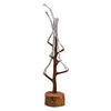 Component, galvanized steel / gum arabic tree / multi-gemstone (natural / dyed / heated) / epoxy / felt, multicolored, 16x5-inch to 18x5-inch tree. Sold individually. image number 0