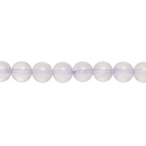 Quartz crystal / amethyst 1pkg1, round bead 15 inch 5-7mm