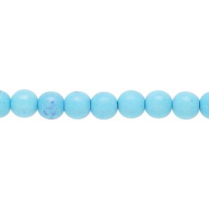 Magnesite 1pkg1, round bead 15.5-16 inch 5-6mm